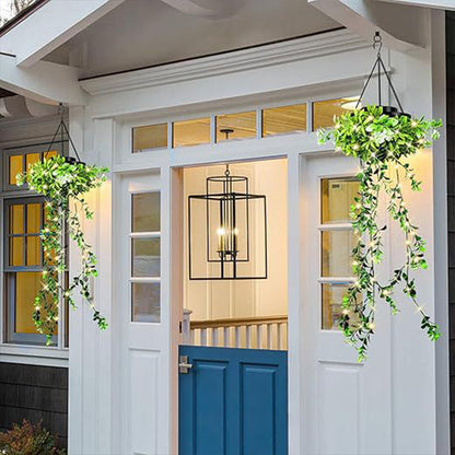 🌿🪴Solar Hanging Grass Light – Realistic Foliage, Warm White, IP65 ✨