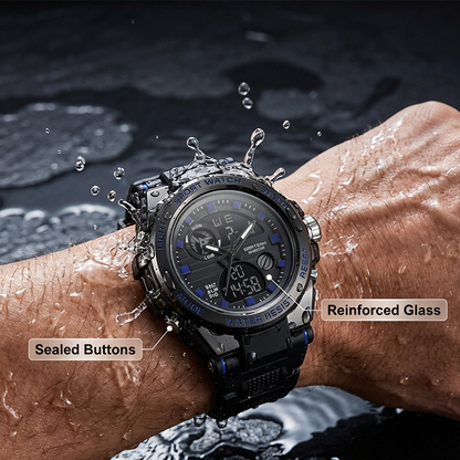 🔥 Men’s Dual-Display Waterproof Luminescent Outdoor Sports Digital Watch