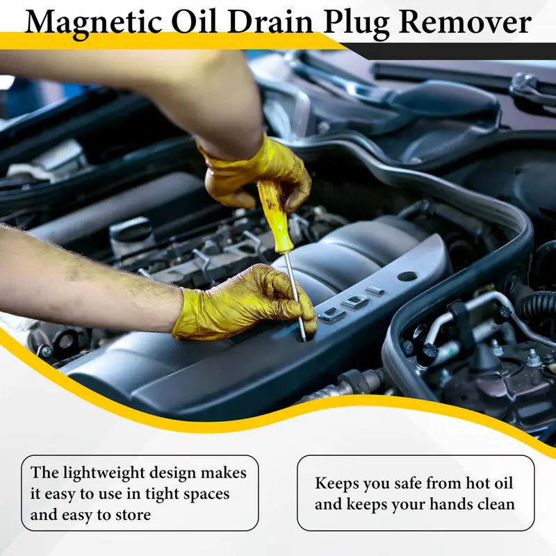 ⏰Magnetic Oil Drain Plug Removal Tool
