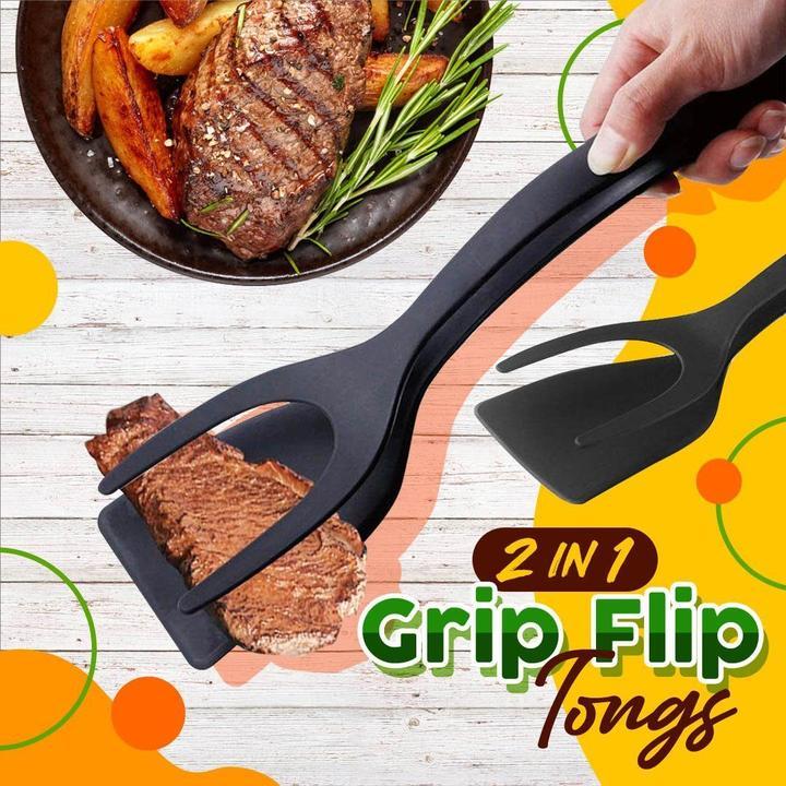 📢⏰ 2-in-1 Spatula Clip – Heat-Resistant Silicone & Non-Slip Handle – Kitchen Cooking Essential✨Buy 1 Get 1 Free(2 pcs)