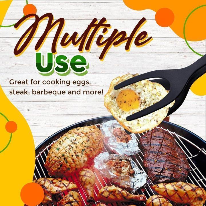 📢⏰ 2-in-1 Spatula Clip – Heat-Resistant Silicone & Non-Slip Handle – Kitchen Cooking Essential✨Buy 1 Get 1 Free(2 pcs)