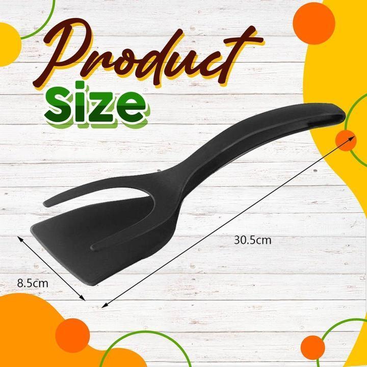 📢⏰ 2-in-1 Spatula Clip – Heat-Resistant Silicone & Non-Slip Handle – Kitchen Cooking Essential✨Buy 1 Get 1 Free(2 pcs)