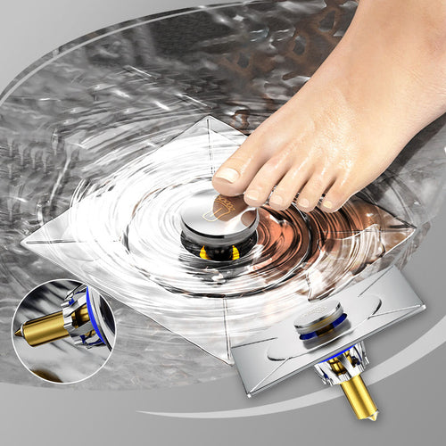 🔧💧Copper Core Anti-Odor Pop-Up Floor Drain，Rustproof, Quick Drain, Seals Off Sewer Smells. Perfect For Bathroom, Kitchen & Basement! 🚽✨🛡️