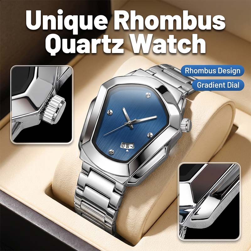 ⏰Men's Rhombus-Shaped Quartz Watch