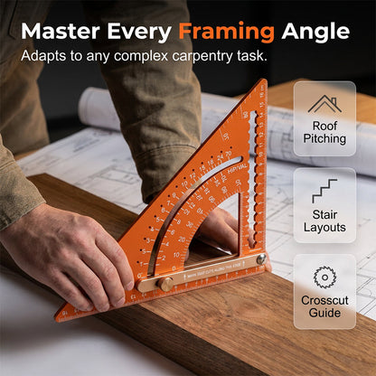 📐 ✨ Precision Woodworking Triangle Square – Alloy, Adjustable, Anti-Rust 🛠️