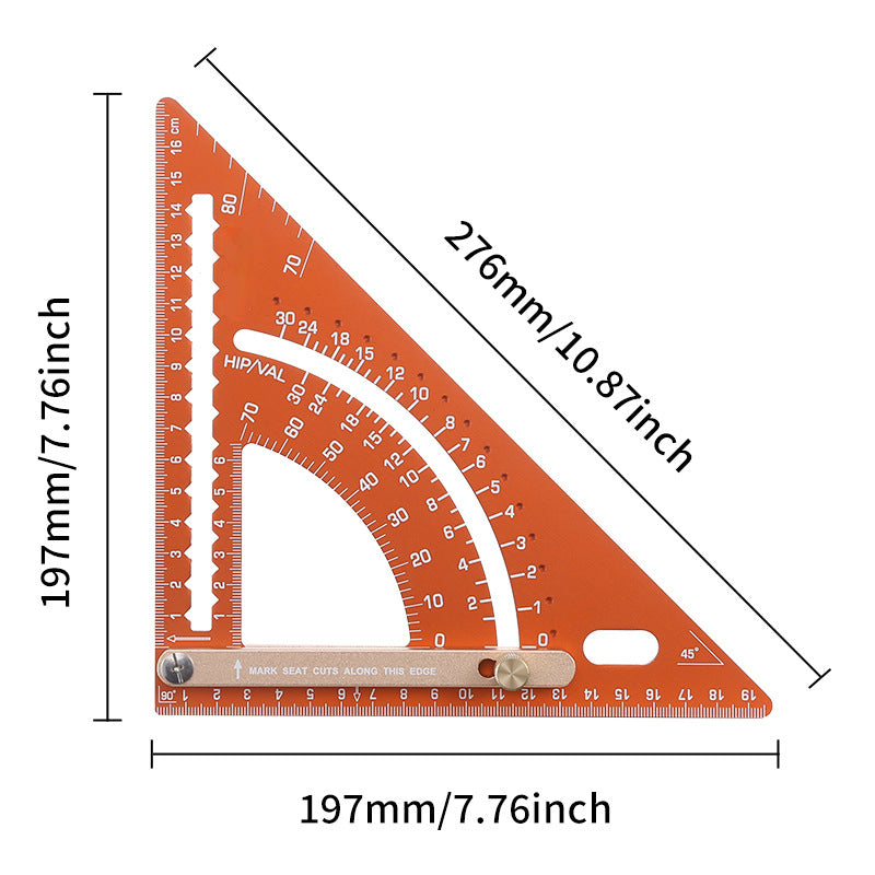 📐 ✨ Precision Woodworking Triangle Square – Alloy, Adjustable, Anti-Rust 🛠️