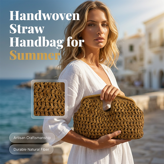 👜Handwoven Straw Handbag for Women – Natural, lightweight & spacious – Perfect for beach, summer outings or farmers market – boho chic 🌾