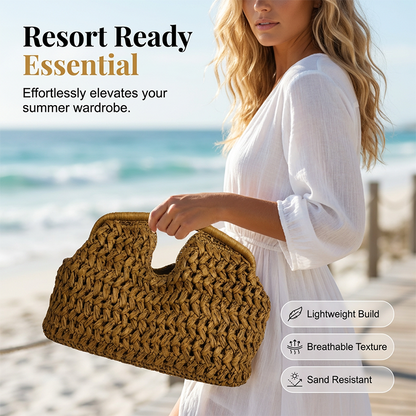 👜Handwoven Straw Handbag for Women – Natural, lightweight & spacious – Perfect for beach, summer outings or farmers market – boho chic 🌾