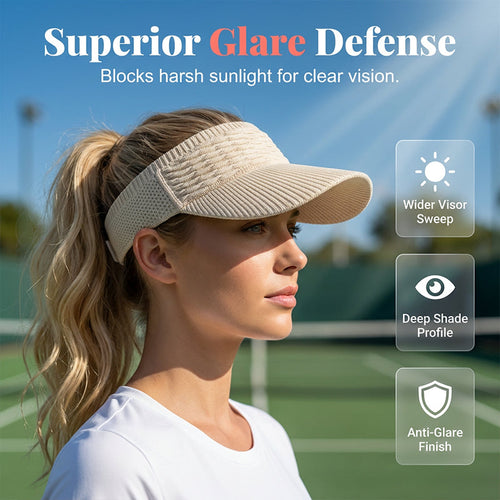 🕶️🌊Chic Knit Sun Visor Hat – Lightweight & Airy, Adds a Sporty Touch to Any Outfit – Ideal for Poolside Lounging, Beach Vacations or Outdoor Brunch 👙👗