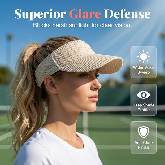 🕶️🌊Chic Knit Sun Visor Hat – Lightweight & Airy, Adds a Sporty Touch to Any Outfit – Ideal for Poolside Lounging, Beach Vacations or Outdoor Brunch 👙👗