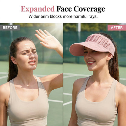 🕶️🌊Chic Knit Sun Visor Hat – Lightweight & Airy, Adds a Sporty Touch to Any Outfit – Ideal for Poolside Lounging, Beach Vacations or Outdoor Brunch 👙👗