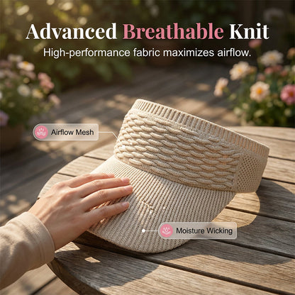 🕶️🌊Chic Knit Sun Visor Hat – Lightweight & Airy, Adds a Sporty Touch to Any Outfit – Ideal for Poolside Lounging, Beach Vacations or Outdoor Brunch 👙👗