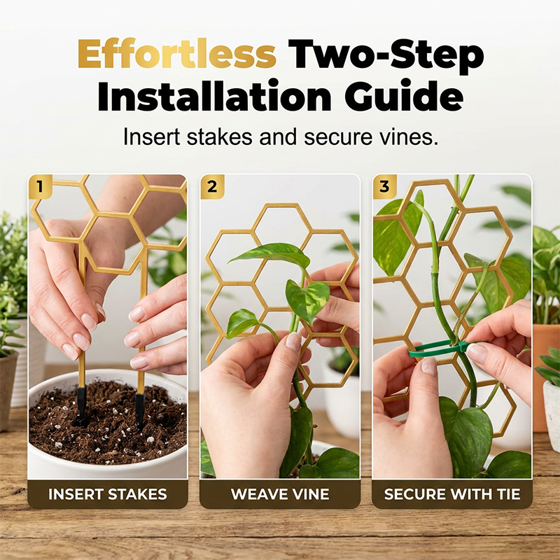🌿Honeycomb Plant Trellis – Rust-Proof, Stackable, Easy Install 🐝