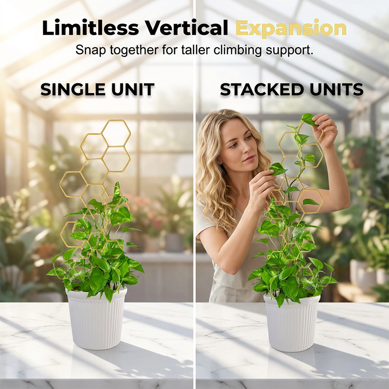 🌿Honeycomb Plant Trellis – Rust-Proof, Stackable, Easy Install 🐝