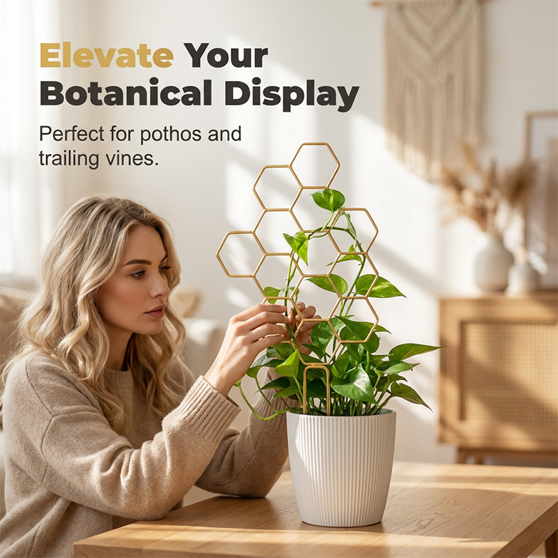 🌿Honeycomb Plant Trellis – Rust-Proof, Stackable, Easy Install 🐝
