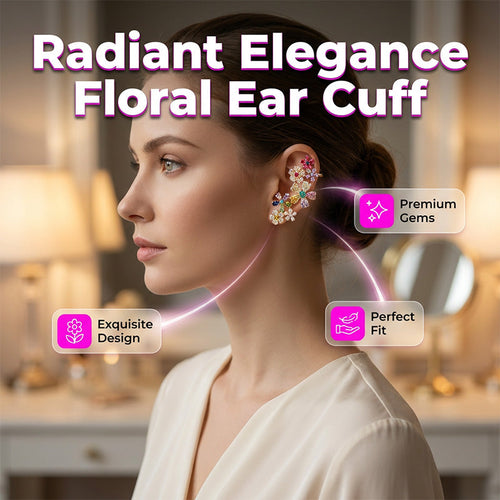🌸Women's Vibrant Floral Crawler Earrings