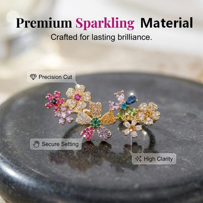 🌸Women's Vibrant Floral Crawler Earrings