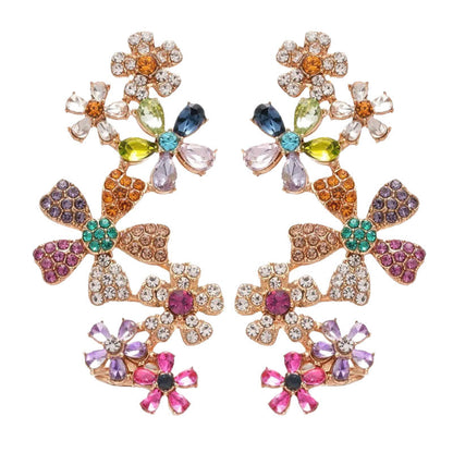 🌸Women's Vibrant Floral Crawler Earrings