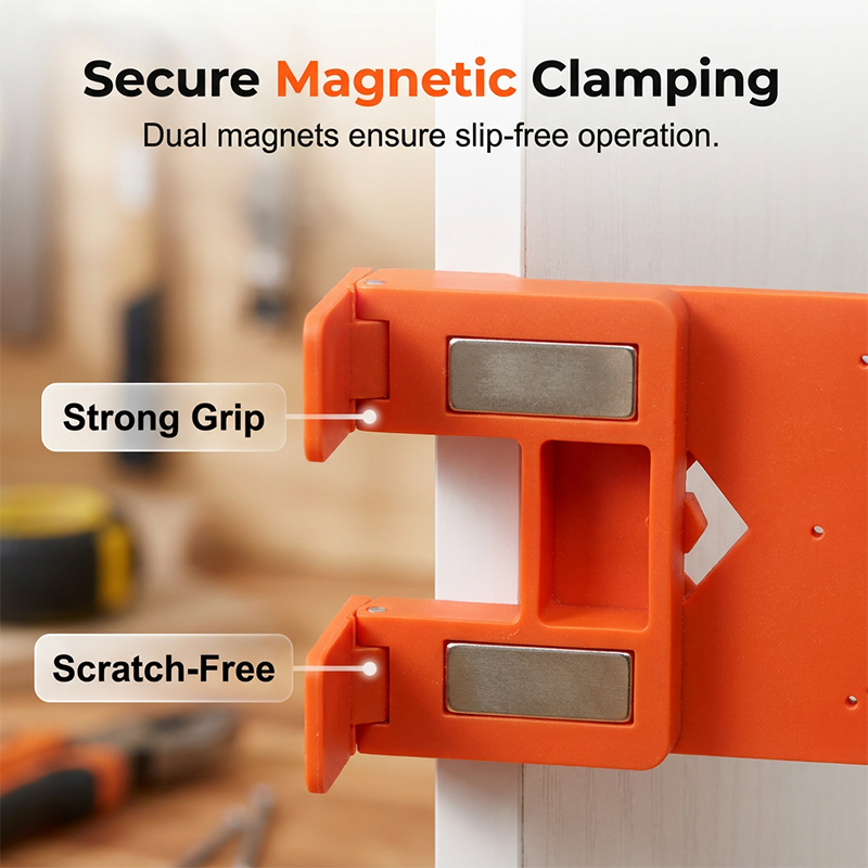 ⏰ Cabinet Door Hinge Drilling Guide – Magnetic Clamp, Precise Alignment, 35mm 🪚