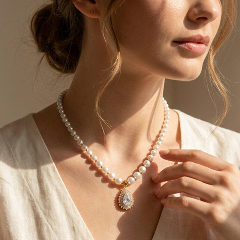 📿Women’s Vintage Style Pearl Necklace