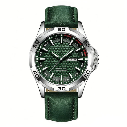 ⌚💥Men's Luminous Quartz 30M Sports Wristwatch – 3D Geometric Dial, Anti-Scratch, Water Resistant ✨