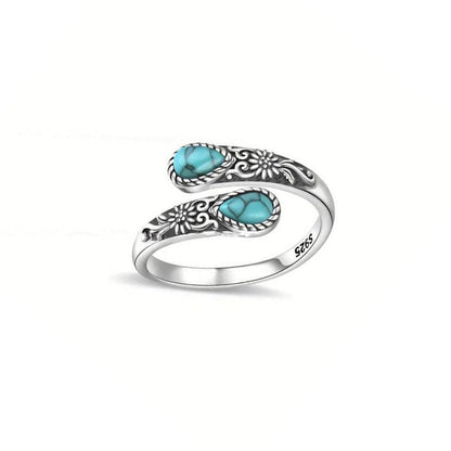 📢📢BUY 1GET 1 FREE ⏰Vintage Adjustable Open Ring with Teardrop Glowing Zircon