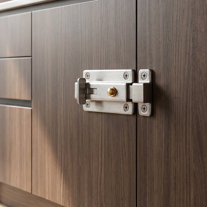 Auto-Rebound Security Door Latch