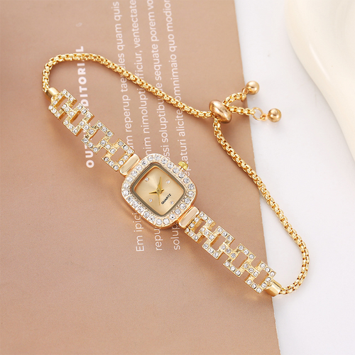 ⏰Women Drawstring Bracelet Watch Square Quartz⌚🌸