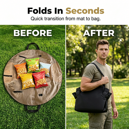 🧺✨ 2-in-1 Convertible Picnic Mat Tote Bag – Portable Large-Capacity Travel Storage Handbag ✈️📦