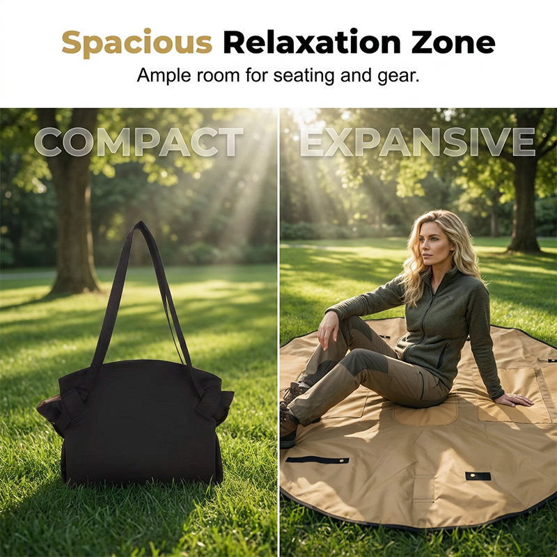 🧺✨ 2-in-1 Convertible Picnic Mat Tote Bag – Portable Large-Capacity Travel Storage Handbag ✈️📦
