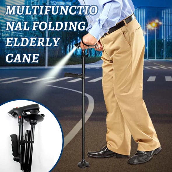 🦯 50% OFF NOW! ⏰ Multifunctional Folding Elderly Cane – Lightweight & sturdy – Adjustable height, ergonomic grip – perfect for mobility support at home or travel 🌿✨