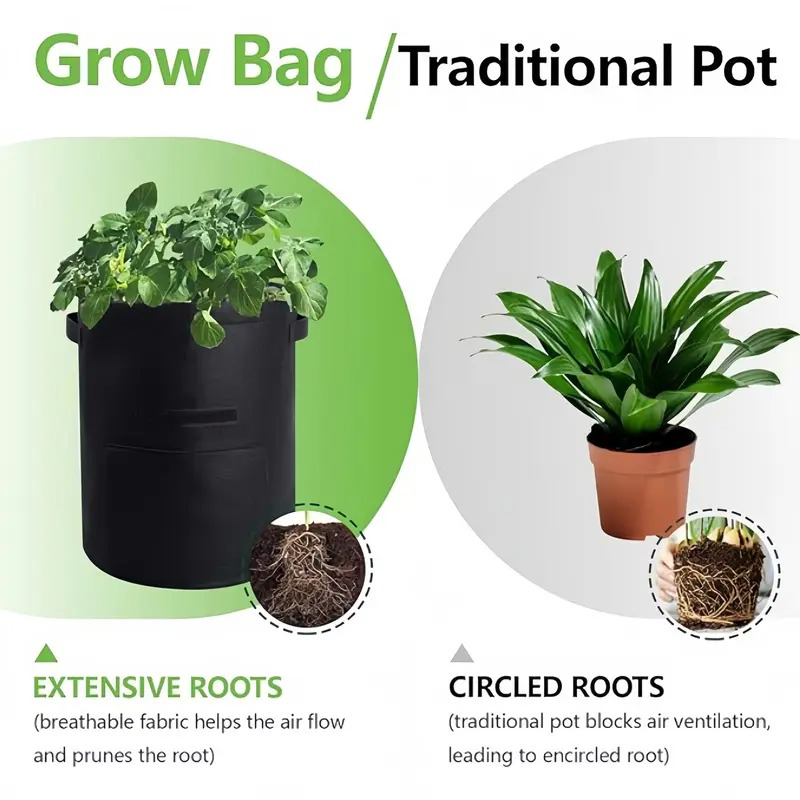 📢📢50% OFF !! ⏰Thickened Grow Bag with Handle