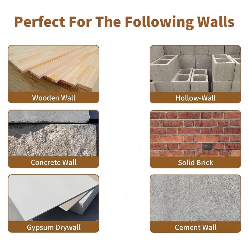 🛠️🔩Self Drilling Drywall Anchors with Screws Kit🪨 Easy Install Wall Fixing Accessories