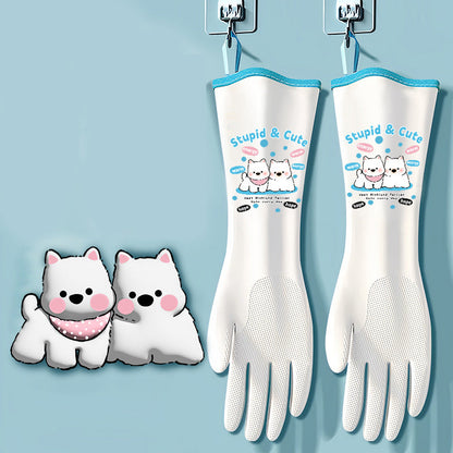 Long Waterproof Warm Cleaning Gloves