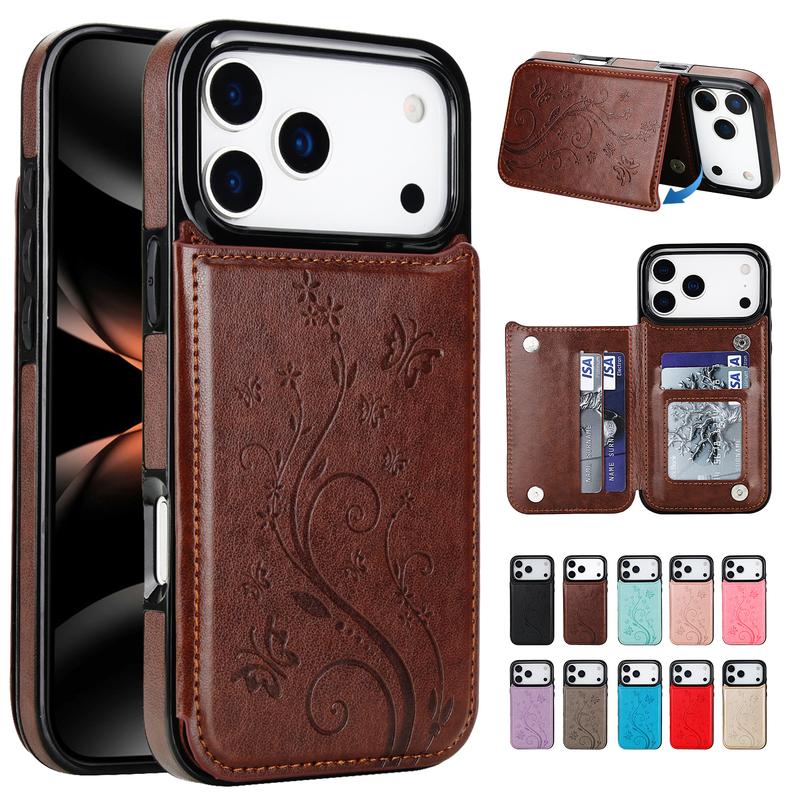 Elegant Floral Card Holder Phone Case