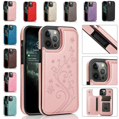 Elegant Floral Card Holder Phone Case
