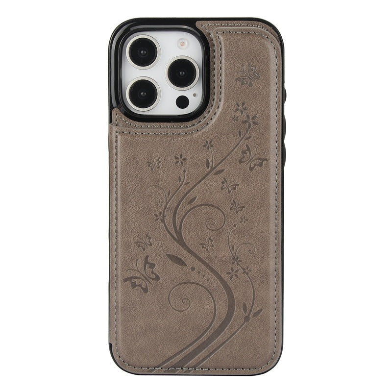Elegant Floral Card Holder Phone Case