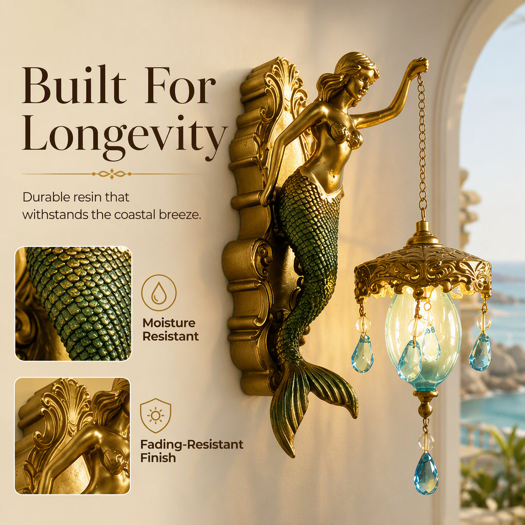 🧜‍♂️🛋️Vintage Mermaid Wall Sconce🏘️