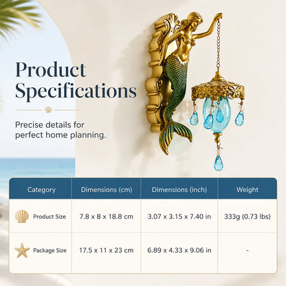 🧜‍♂️🛋️Vintage Mermaid Wall Sconce🏘️