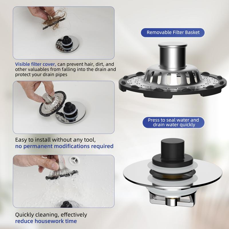 📢Stainless Steel Kitchen Sink Strainer