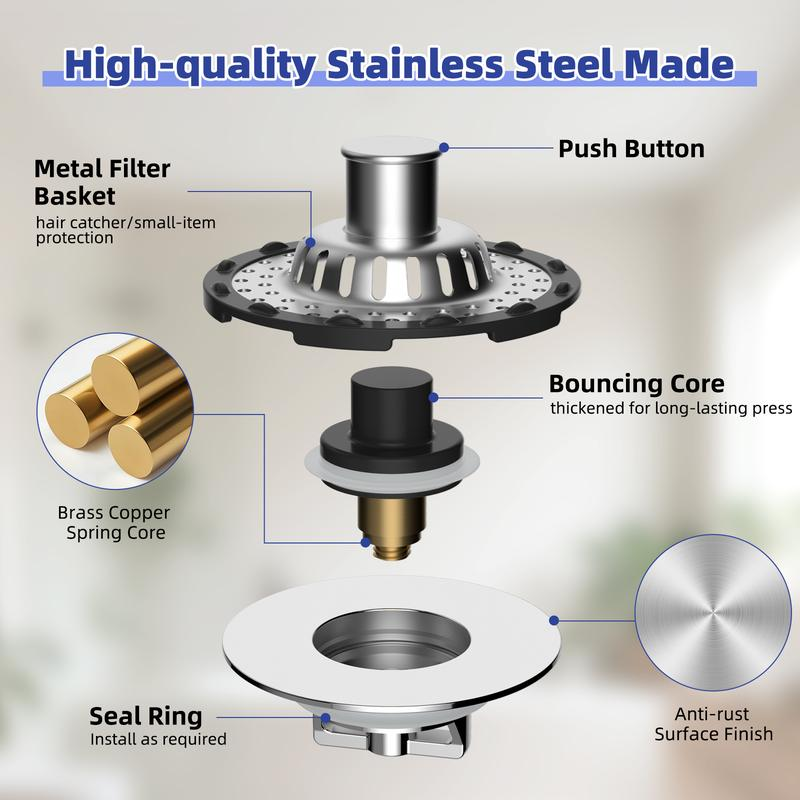 📢Stainless Steel Kitchen Sink Strainer