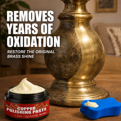 🥳2026 HOT SALE🥳💞50K+ SOLD!🧽✨ Copper Brass Polish Paste – Restores tarnished brass & copper to brilliant shine. Removes oxidation & fine scratches – perfect for antiques & instruments! 🎺🛡️
