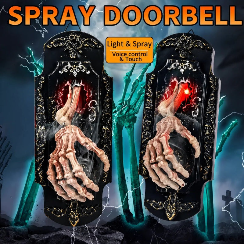 📢📢50% OFF !! ⏰Spooky Skull Door Bell Hanging Decoration