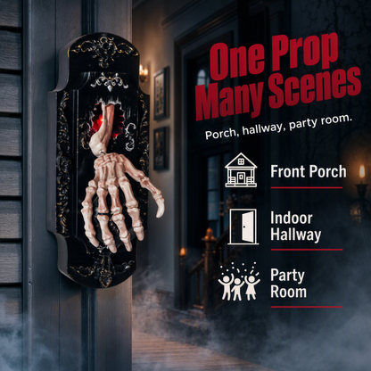 📢📢50% OFF !! ⏰Spooky Skull Door Bell Hanging Decoration