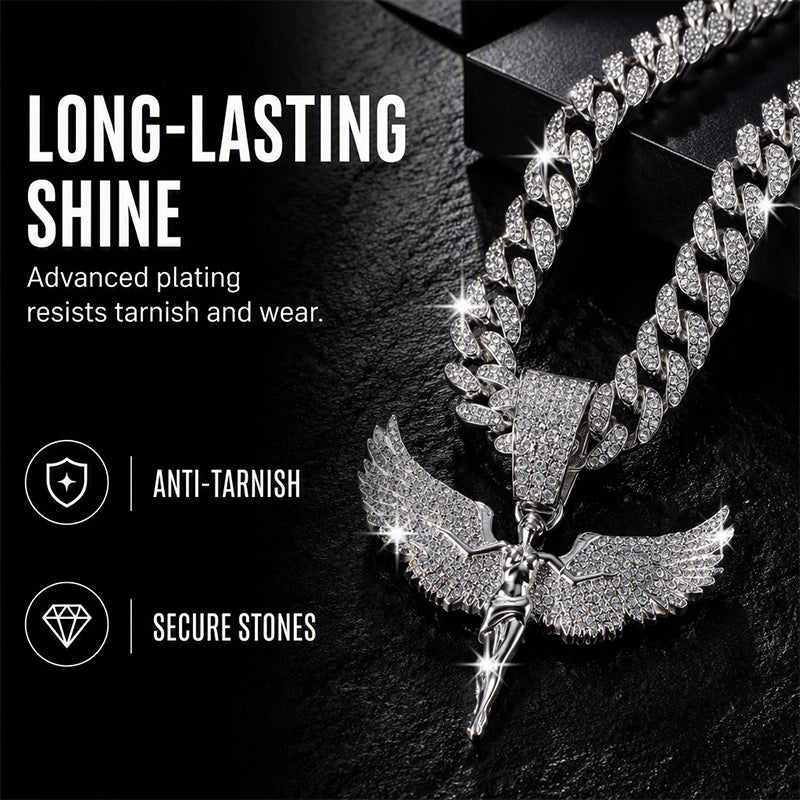 📢📢50% OFF !! ⏰Men's Sprakling Rhinestone Pendant Necklace