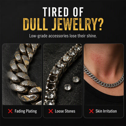📢📢50% OFF !! ⏰Men's Sprakling Rhinestone Pendant Necklace