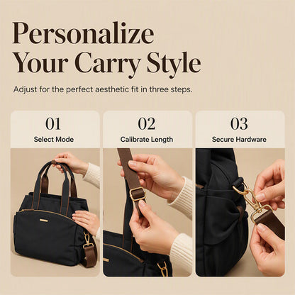 📢📢40% OFF !! ⏰Casual Canvas Tote Bag with Pleated Side Pockets for Women
