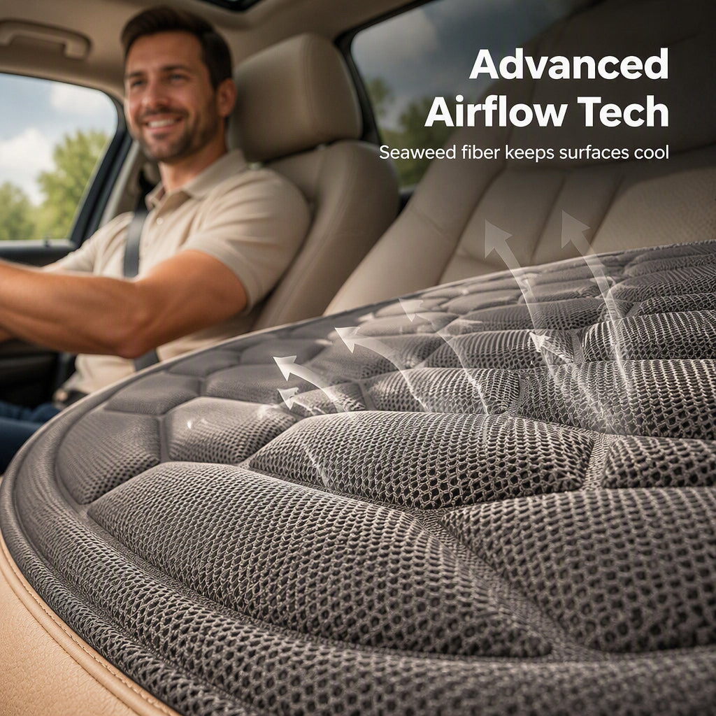 Breathable Car Seat Cushion – Padded Non-Slip Seat Cushion For Cars, SUVs, And Vans
