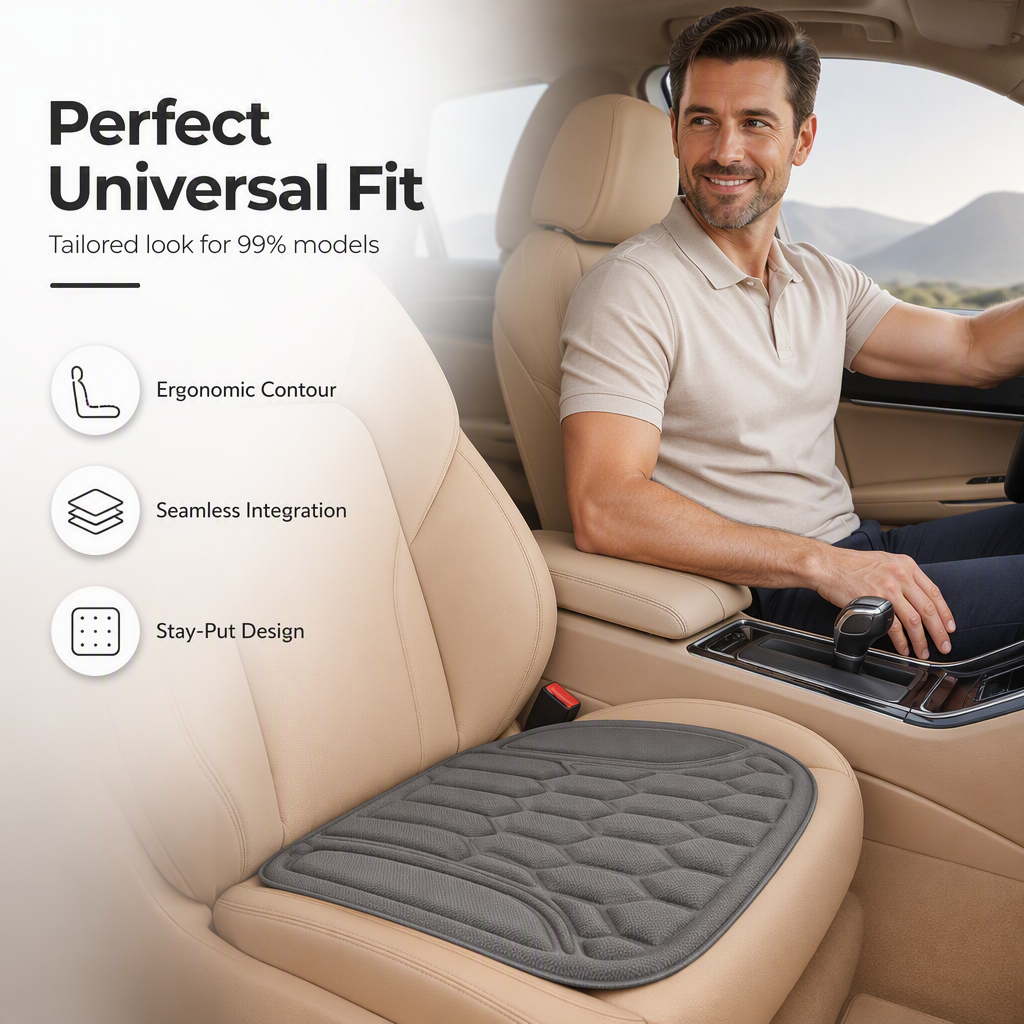 Breathable Car Seat Cushion – Padded Non-Slip Seat Cushion For Cars, SUVs, And Vans