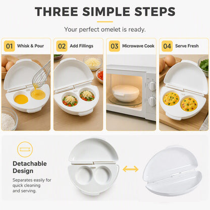 🍳 2-in-1 Microwave Omelet & Egg Cooker